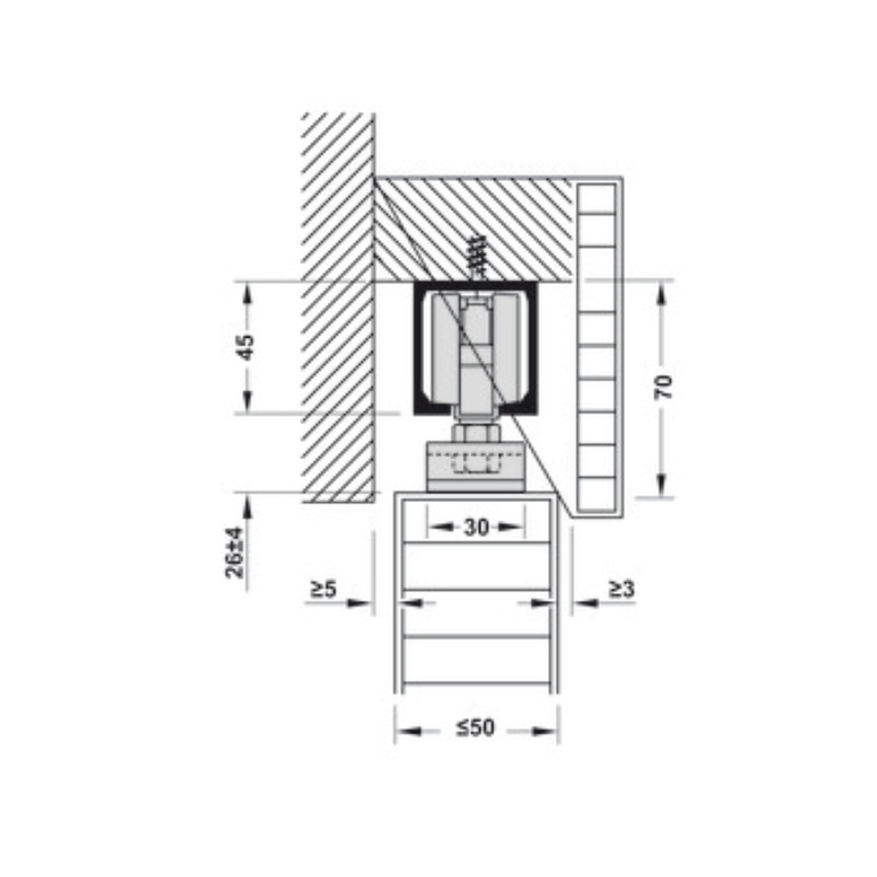 Phụ Kiện Cửa Trượt Slido Classic Hafele 940.82.257