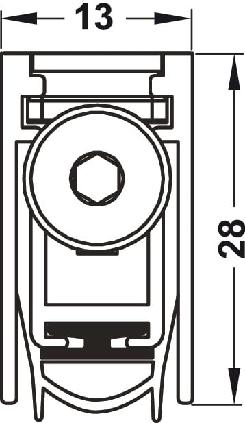 Thanh Chắn Bụi Tự Động 1083mm Hafele 950.45.017