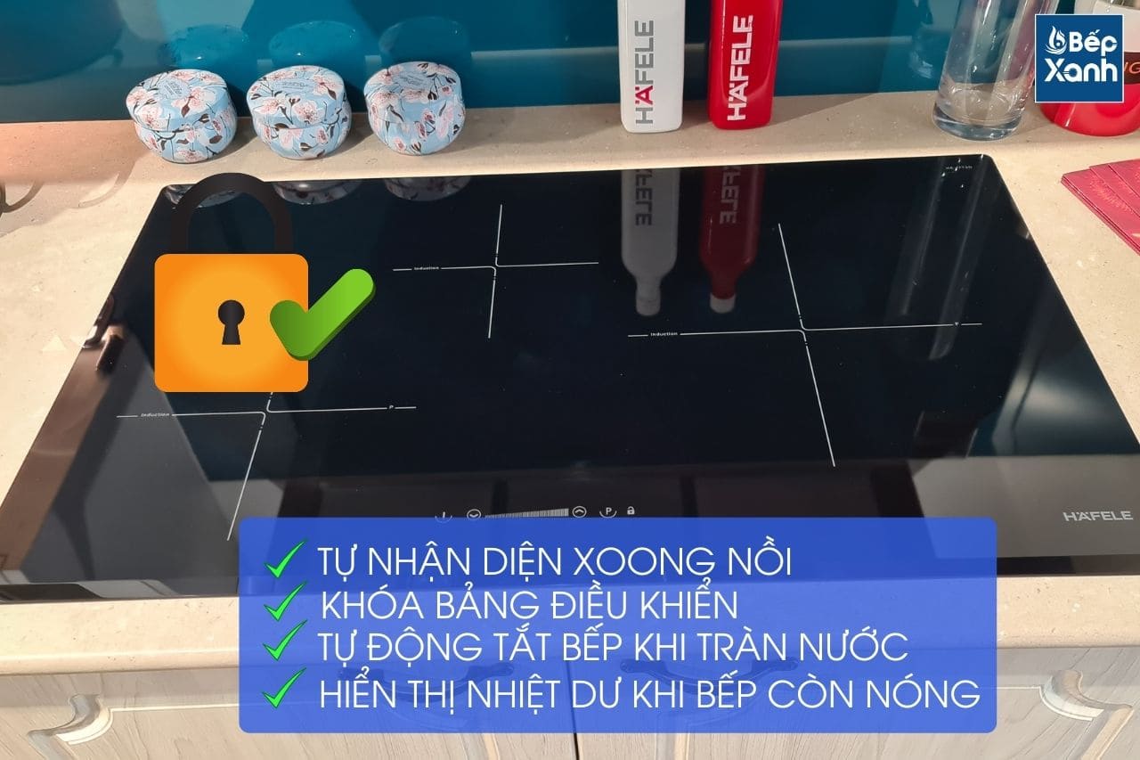 Bếp từ 3 vùng nấu Hafele HC-I773D 536.01.905/ Nhập Khẩu Tây Ban Nha/ Kính Schott Ceran Germany