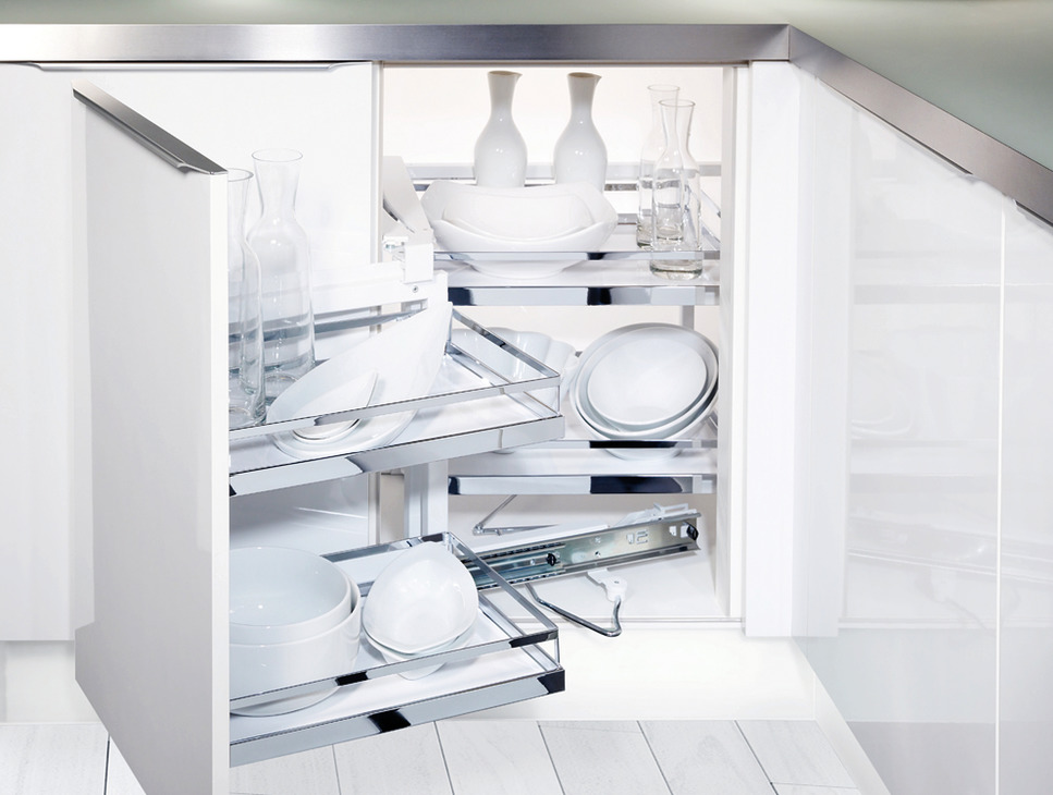 Magic corner frame l/hand silver Hafele 546.17.233