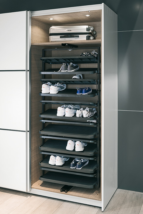 Shoe rack ext.st.white 800x1000x365mm Hafele 806.22.700