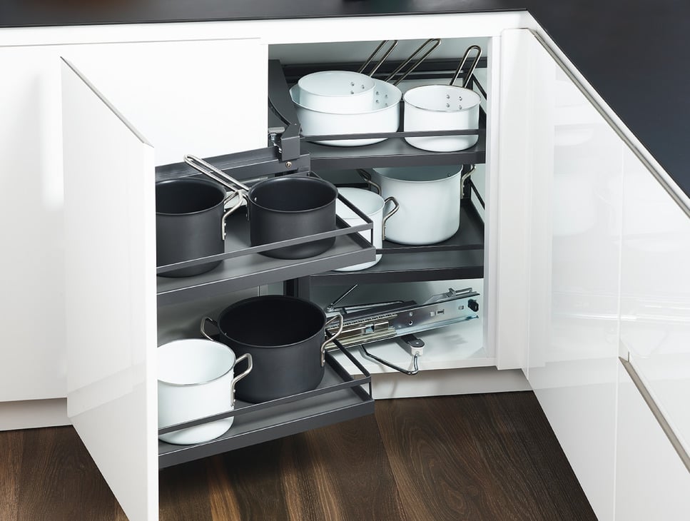 MAGIC CORNER Tray set,A.Style,p.ch. Hafele 546.17.665