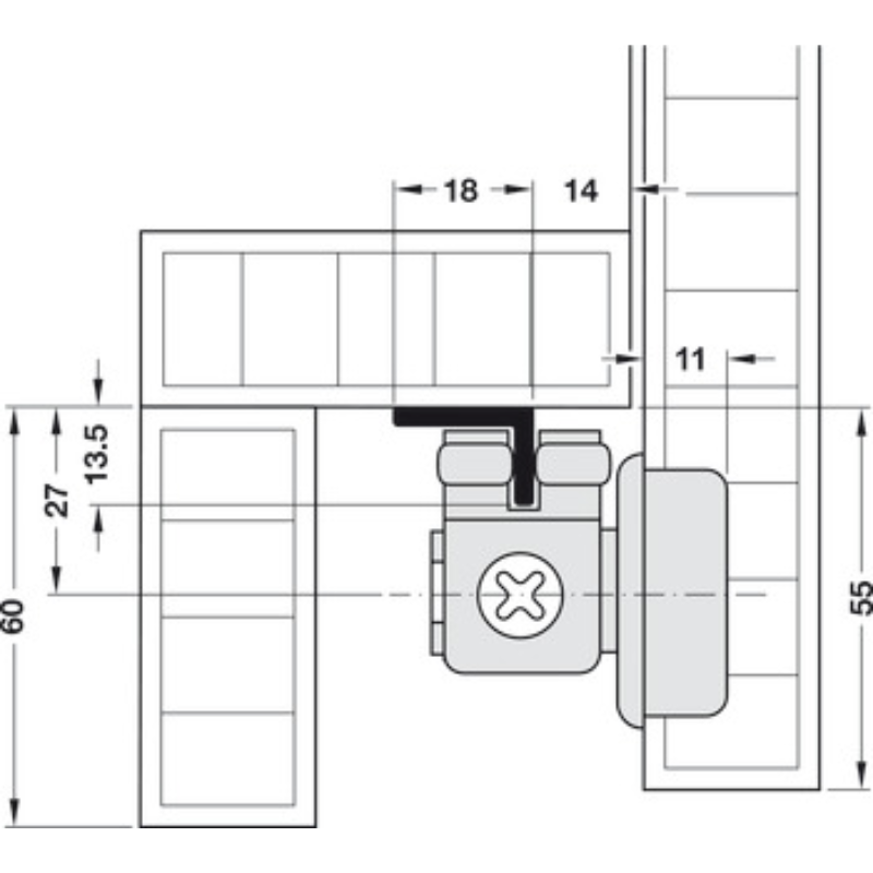 Bánh Xe Silent-Fold 40 Hafele 409.61.750