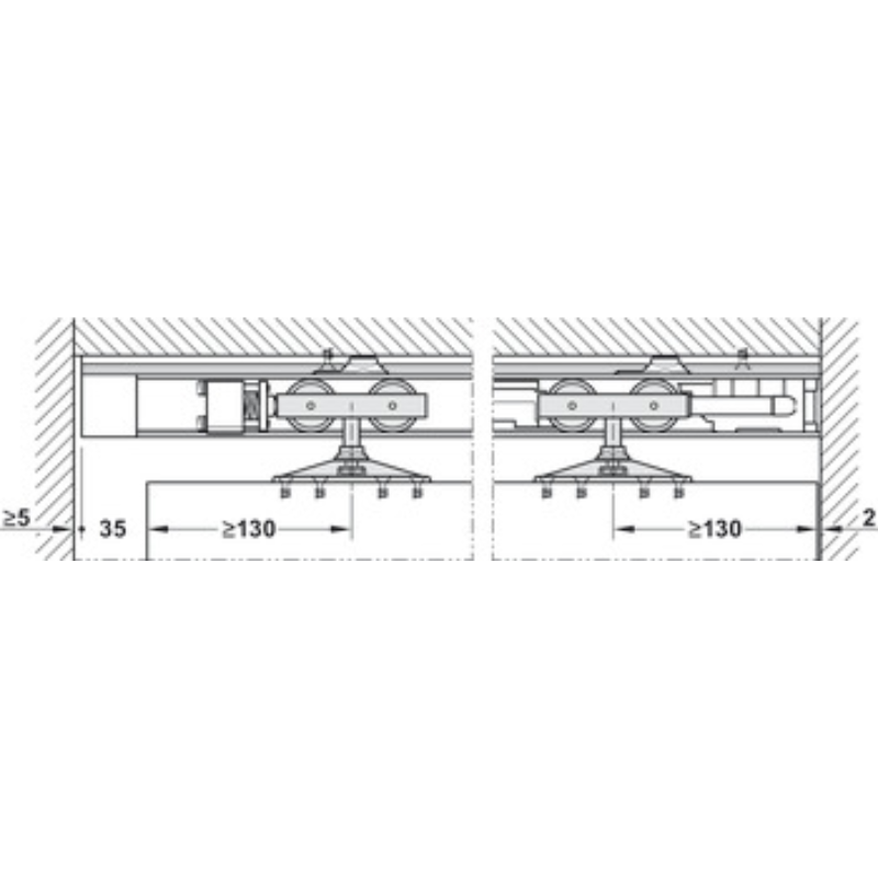 Bộ Các Thành Phần Cho Cửa Hafele 940.80.001