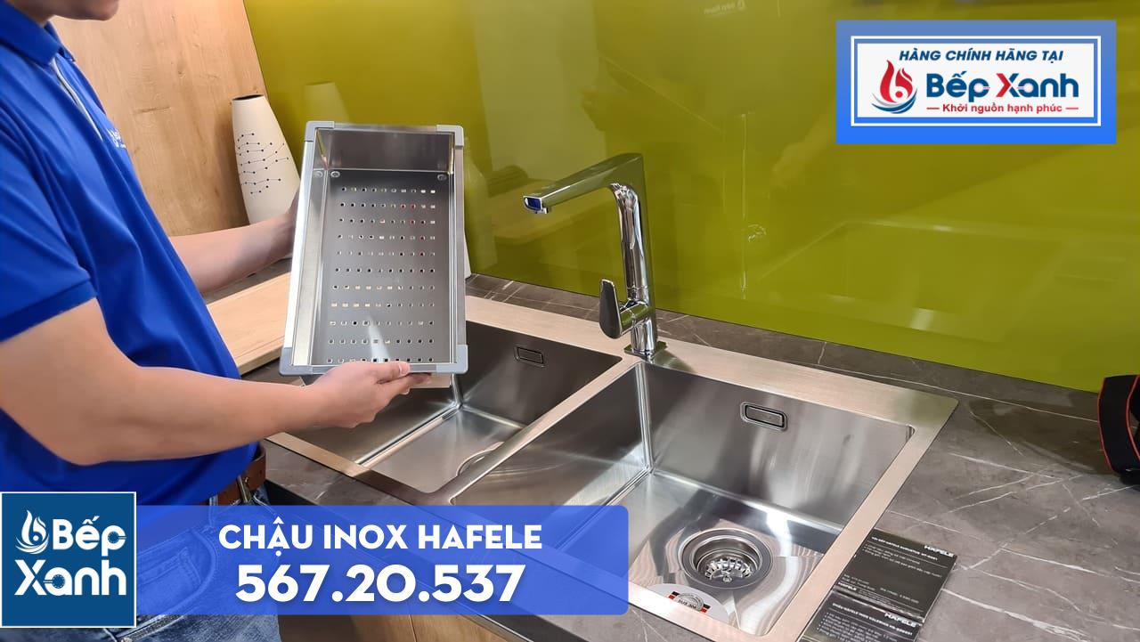 Chậu inox Hafele HS20-SSN2S90 / 2 Hộc bằng nhau, Mã số 567.20.537