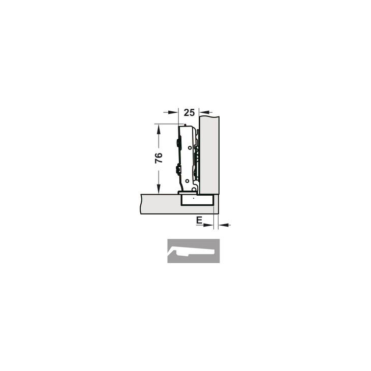 Bản lề âm giảm chấn Legato Hafele 334.00.061