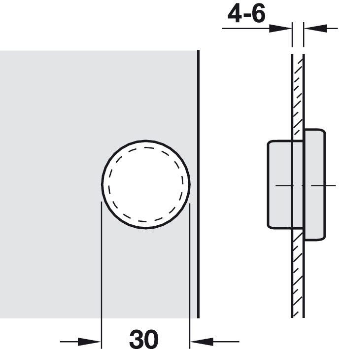 Nắp che chén bản lề Metalla Mini Hafele 311.43.230