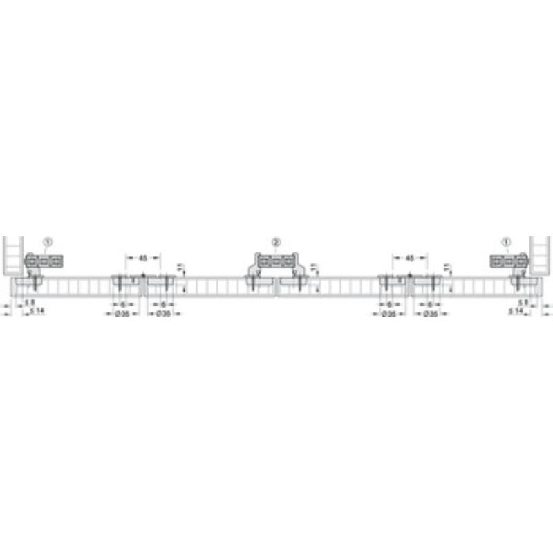Bánh Xe Silent-Fold 40 Hafele 409.61.750
