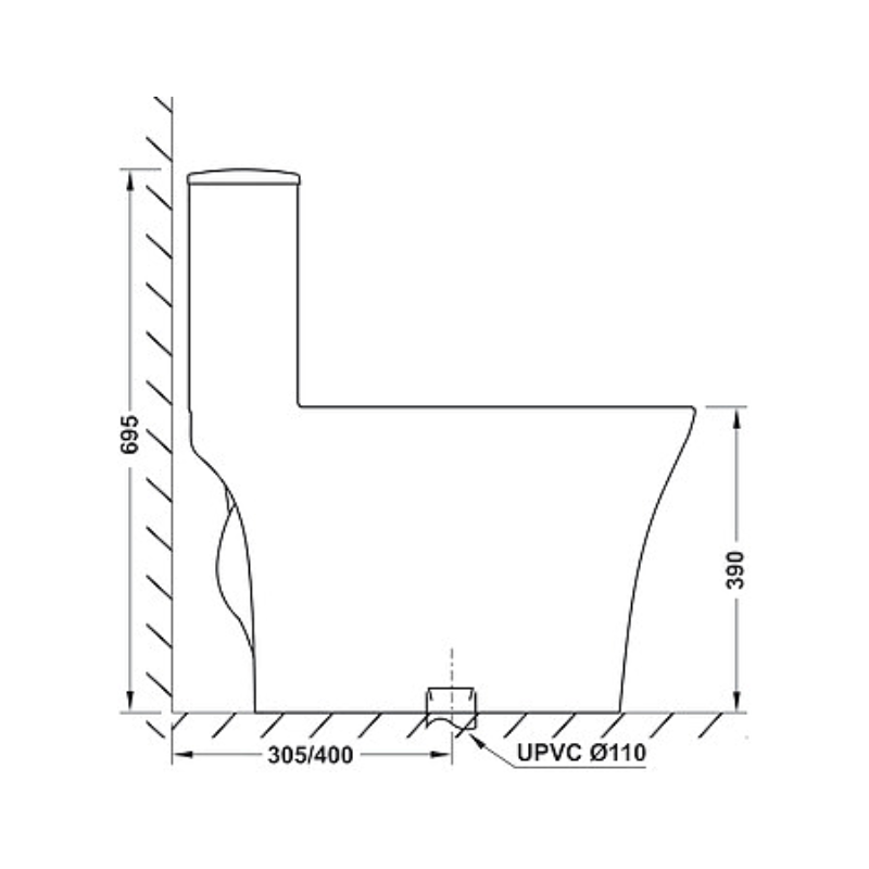 Bồn Cầu 1 Khối Sapporo Hafele 588.79.406