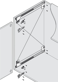 Cửa trượt xoay bằng gỗ Hafele 408.25.360