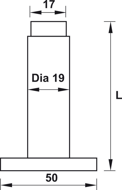 Chặn cửa gắn tường inox 304 Hafele 937.13.533