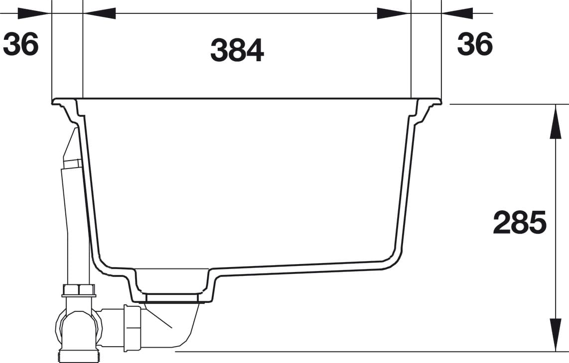 Chậu đá Hafele HS20-GEN1S80 / Màu xám, Mã số: 570.30.500