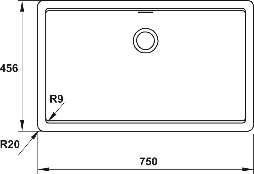 Chậu đá Hafele HS20-GEN1S80 / Màu xám, Mã số: 570.30.500