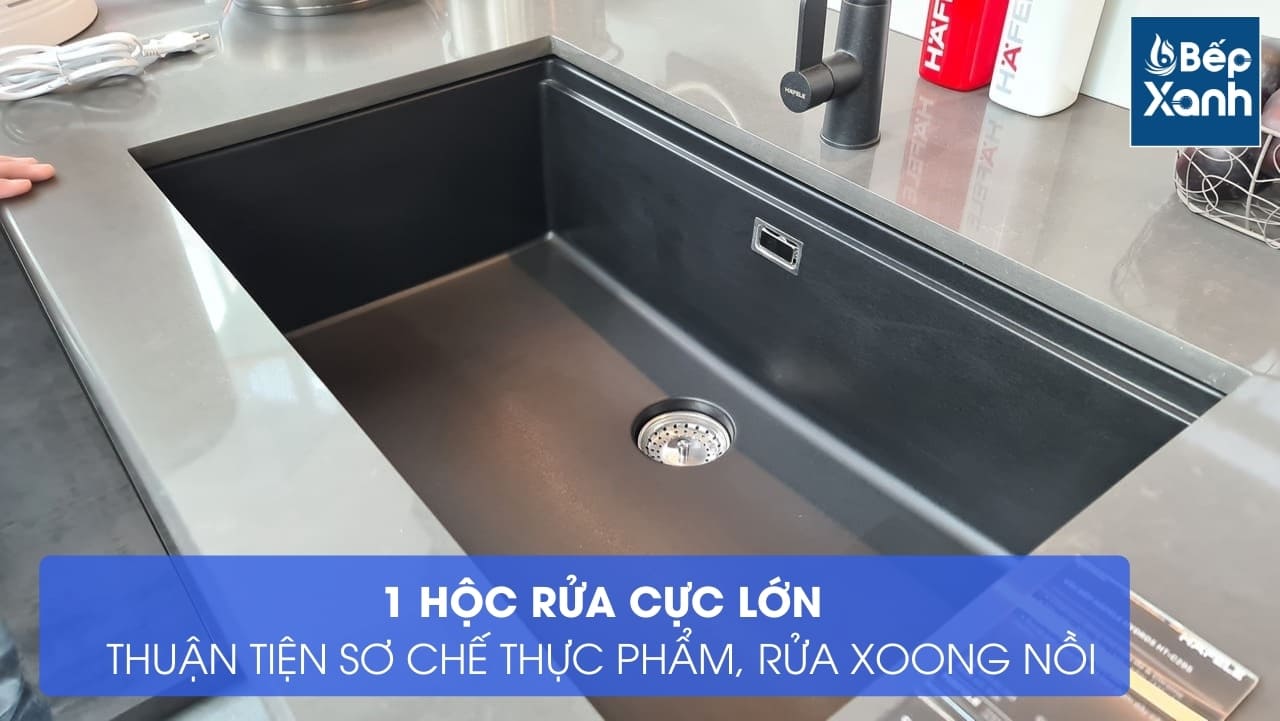 Chậu đá Hafele HS20-GED1S80 / Màu đen, Mã số: 570.30.300