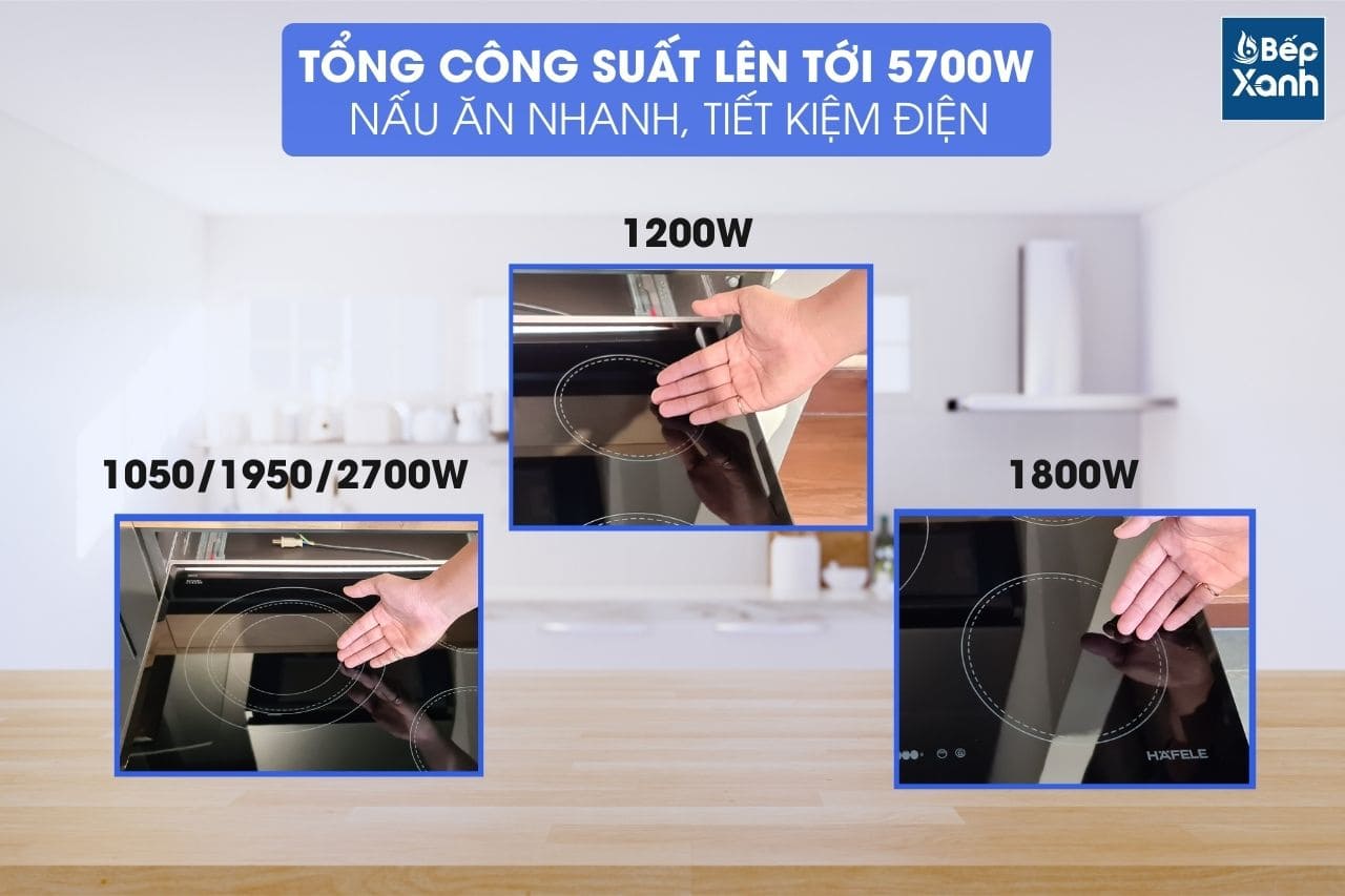 Bếp điện Hafele 3 vùng nấu HC-R603A 536.01.631 - Nhập khẩu châu Âu