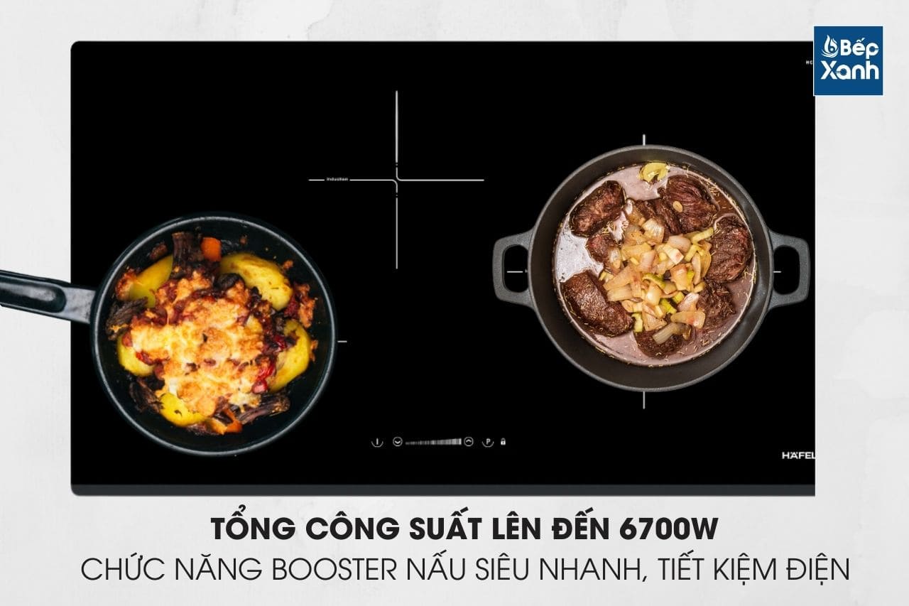 Bếp từ 3 vùng nấu Hafele HC-I773D 536.01.905/ Nhập Khẩu Tây Ban Nha/ Kính Schott Ceran Germany