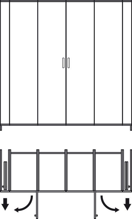 Cửa trượt xoay bằng gỗ Slido F-Park72 60B Hafele 408.45.012