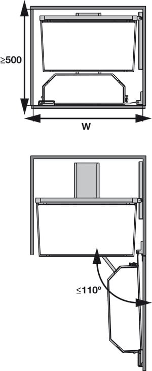 Tủ Đồ Khô 450mm Tandem Pantry Hafele 545.93.431