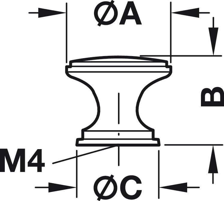 Quả Nắm Tủ Ø30mm Hafele 137.32.833