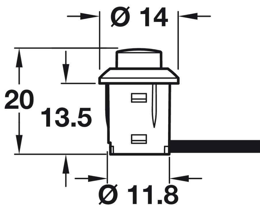Công Tắc Nhấn Đèn Led Hafele 833.89.108