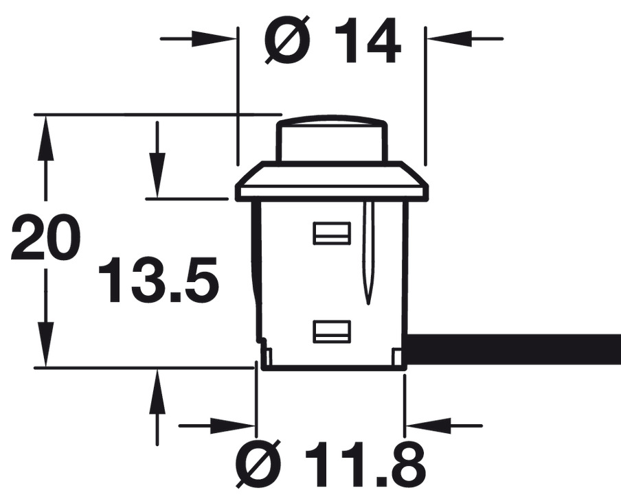 Công Tắc Nhấn Đèn Led Hafele 833.89.107