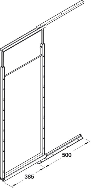 Basket set 160x470x75mm style (2PCS) Hafele 545.60.671