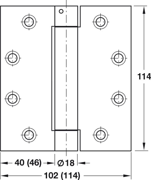 Bản lề bật chrome mờ 114mm Hafele 926.10.141