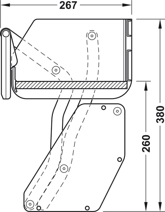 Kệ Nâng Hạ Imove R600mm Hafele 504.68.923