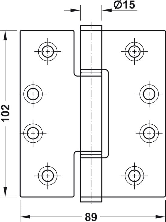 Bản lề chịu lực, 102 MM, SS316 Hafele 926.94.703