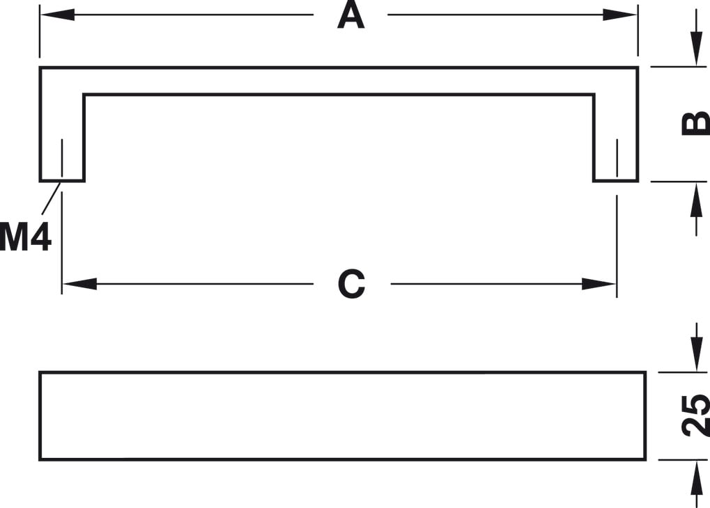 Tay Nắm Nhôm 239mm Hafele 110.73.935