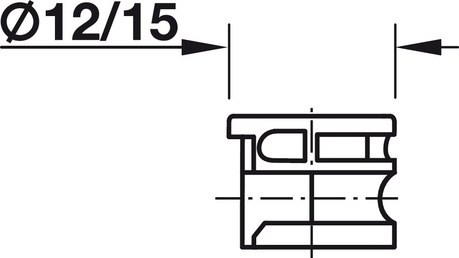 Vỏ Nối Minifix 15 Không Vành Hafele 262.26.532