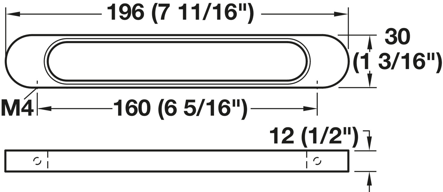 Tay Nắm Tủ 196mm H1315 Hafele 110.34.216