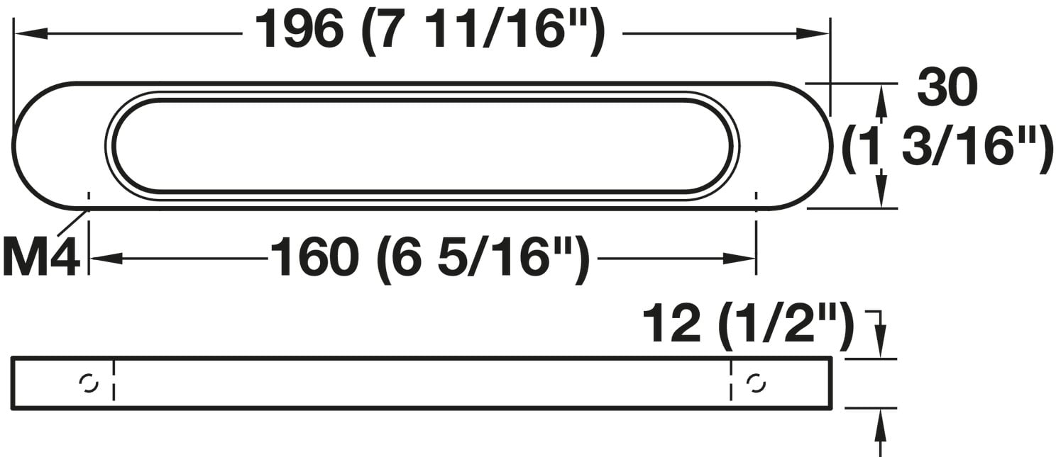 Tay Nắm Tủ 196mm H1315 Hafele 110.34.616