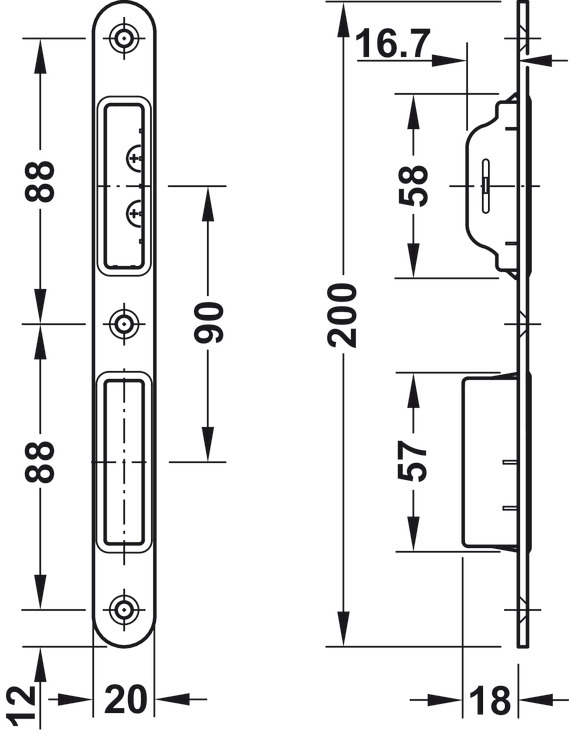 Hộp khóa Hafele 911.39.513