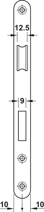Thân khóa đồng Hafele 911.02.154 cho cửa phòng