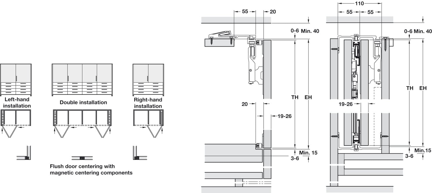 Bộ Phụ Kiện Cửa Concepta Folding 25 Trái Hafele 408.31.003