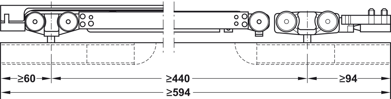 Phụ Kiện Cửa Trượt Slido Classic 120-I Hafele 941.25.005