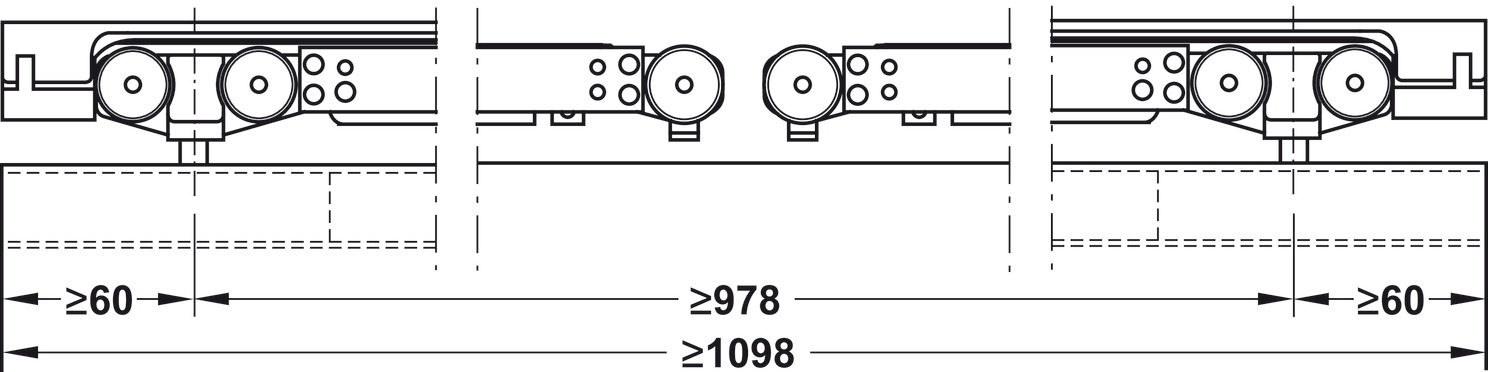 Phụ Kiện Cửa Trượt Slido Classic 120-I Hafele 941.25.005