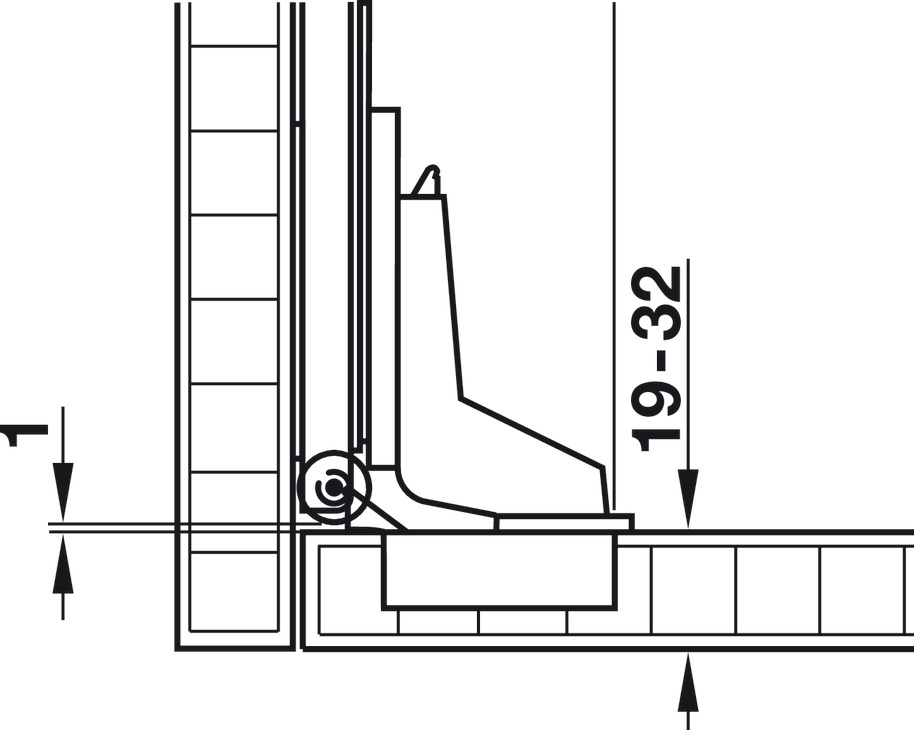 Phụ Kiện Bản Lề Cho Cửa 1 Cánh 19 - 32mm Hafele 408.24.002