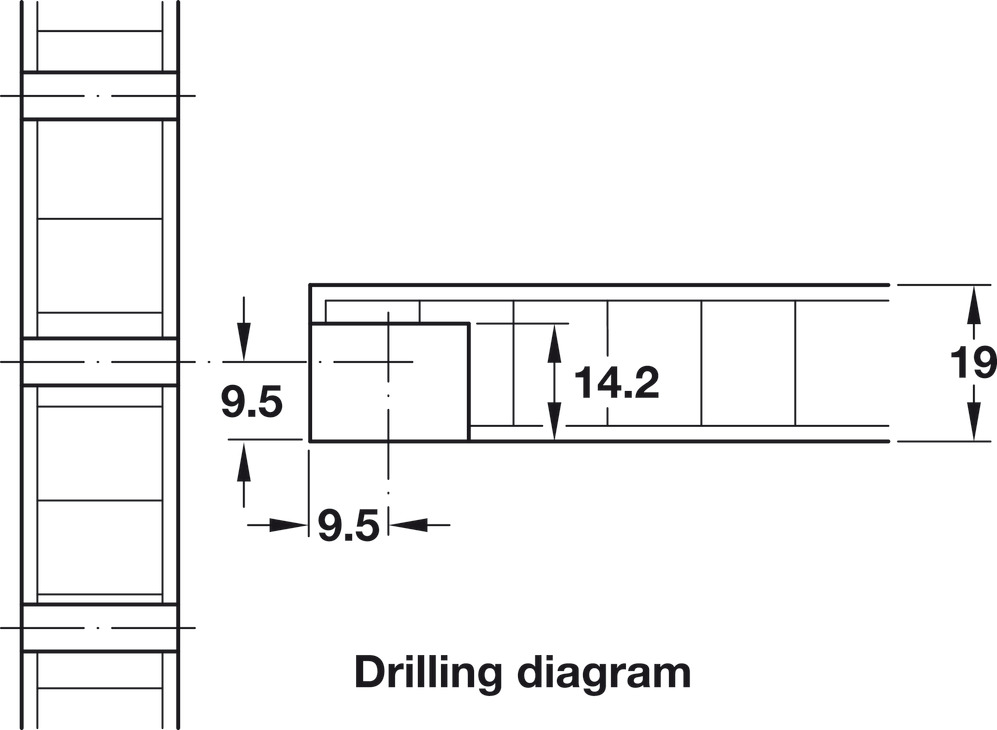 Bas Kệ Loại Lắp Nhấn Hafele 282.43.905