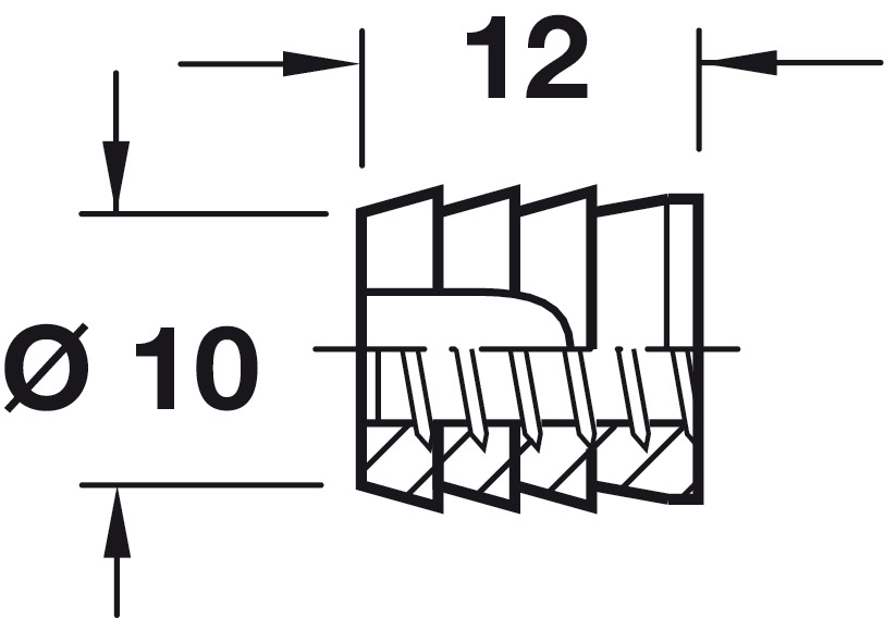Tắc Kê Dán Keo 12mm Hafele 039.32.050