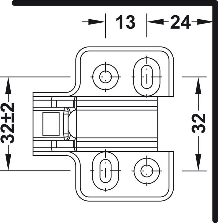 Đế Bản Lề Tủ SM 100 Hafele 315.98.550