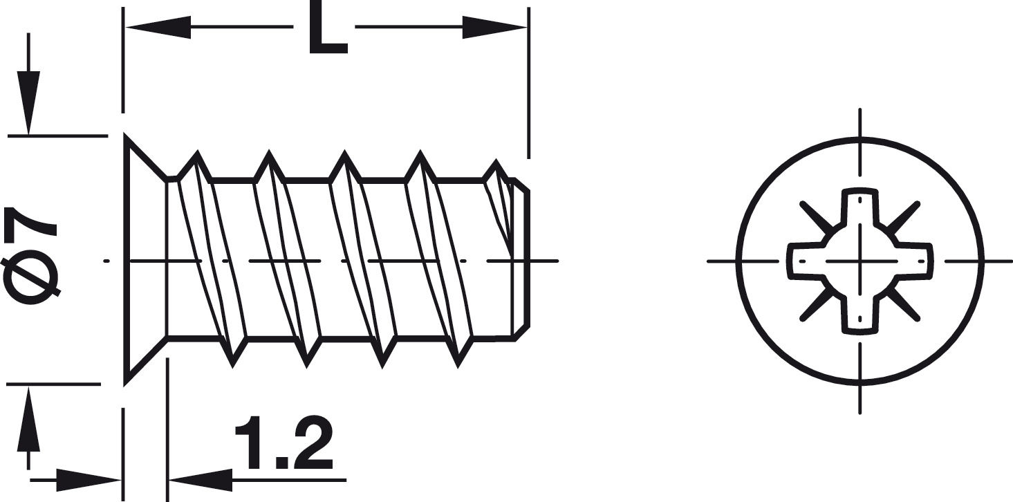 Vít varianta 5/10.5mm Hafele 012.14.910