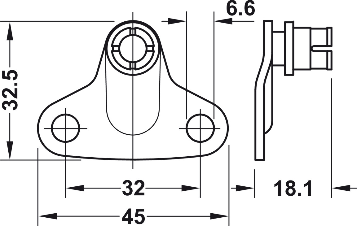 Bas MAXI gắn tủ 37mm Hafele 373.69.906