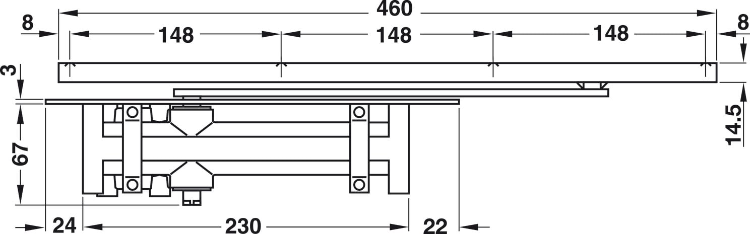 Thiết Bị Đóng Cửa Tự Động 60Kg DCL31 Hafele 931.84.019