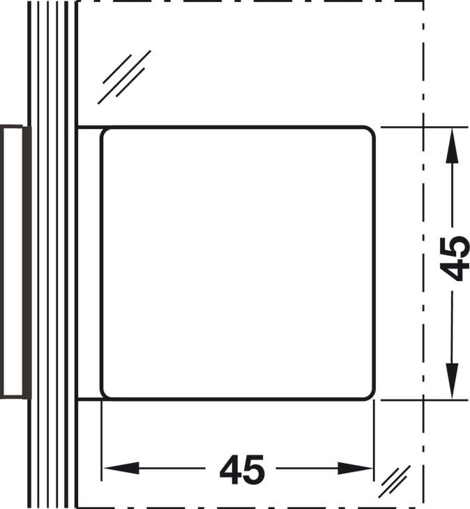 Kẹp Kính 90° Phòng Tắm Kính Hafele 981.00.552