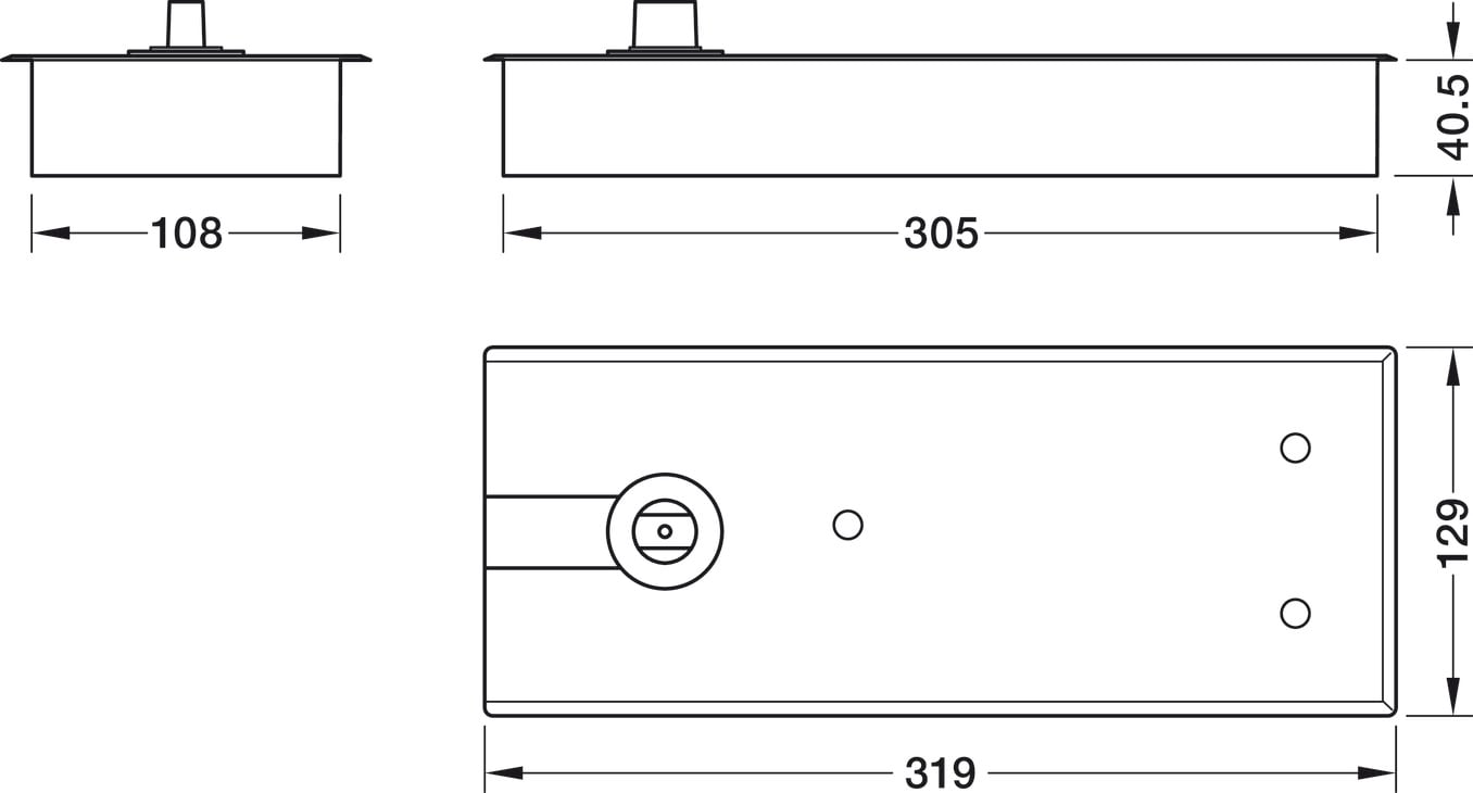 Bản Lề Sàn EN3 Tải Trọng 100Kg Hafele 932.77.010