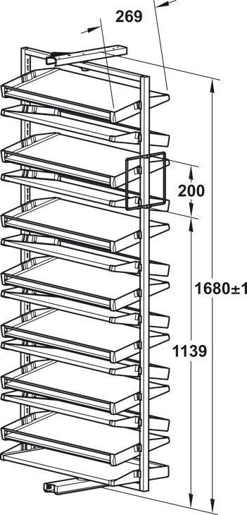 Kệ Để Giày Cao 1680mm Hafele 806.22.701