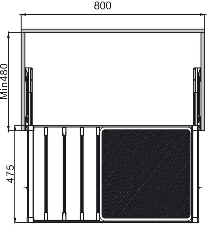 Móc Treo Quần Kèm Giỏ 800mm Hafele 807.95.831