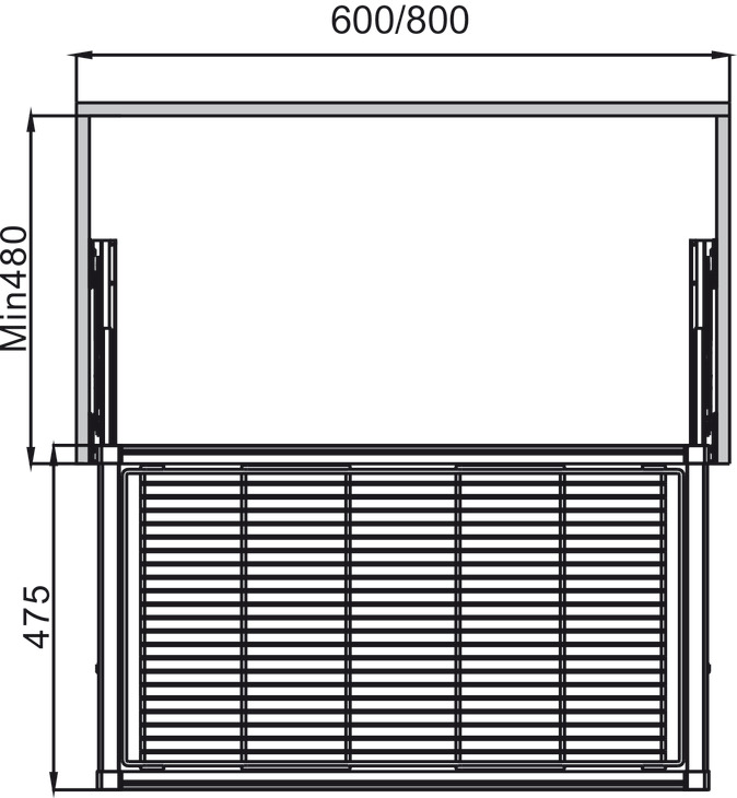 Rổ Kéo Bằng Kim Loại 600mm Hafele 807.95.141